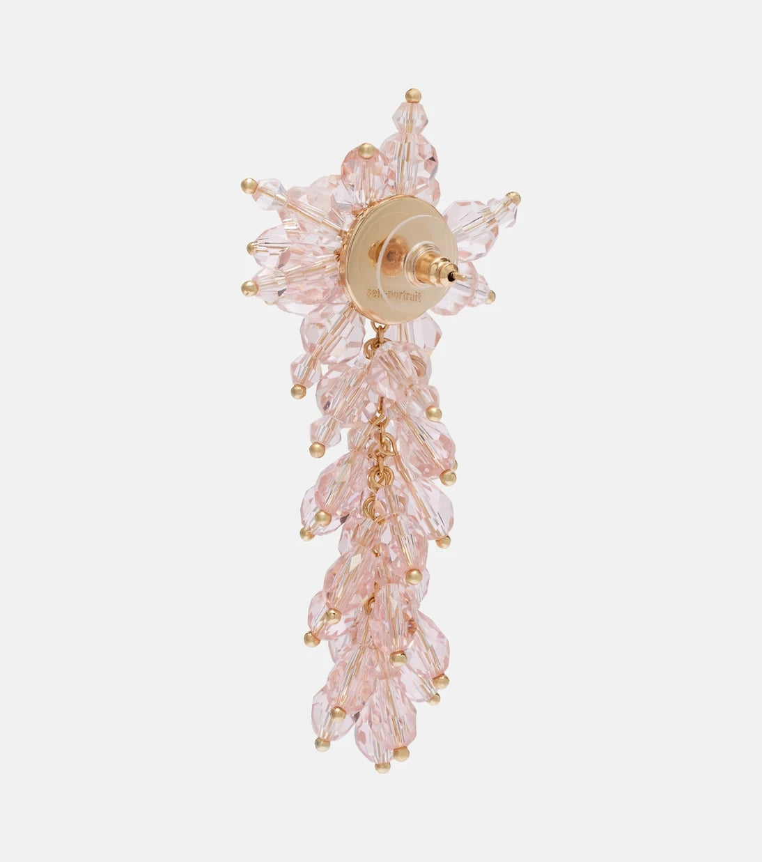 Self-Portrait - Crystal-embellished drop earrings