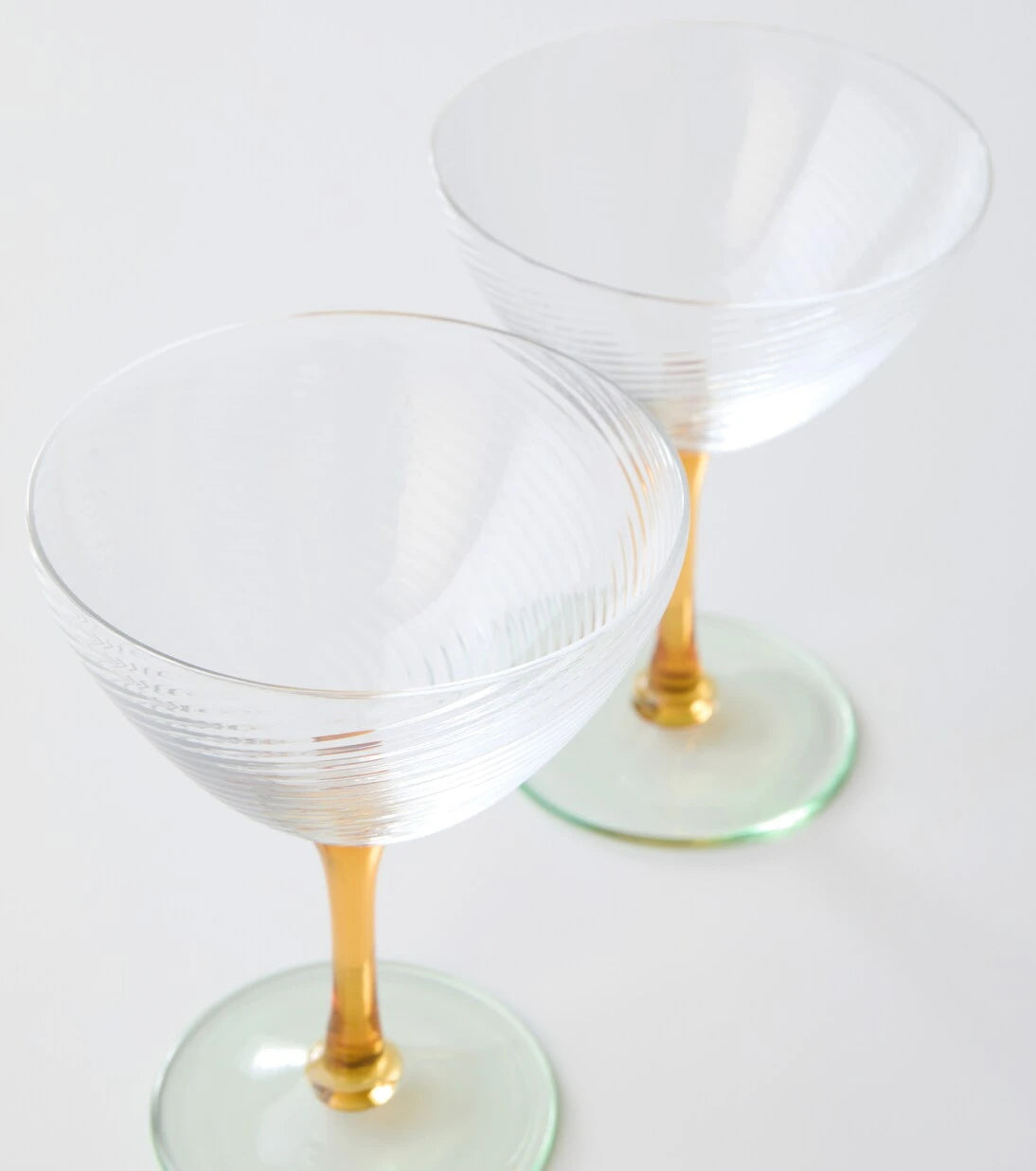 NasonMoretti - Set of 2 glass cocktail glasses