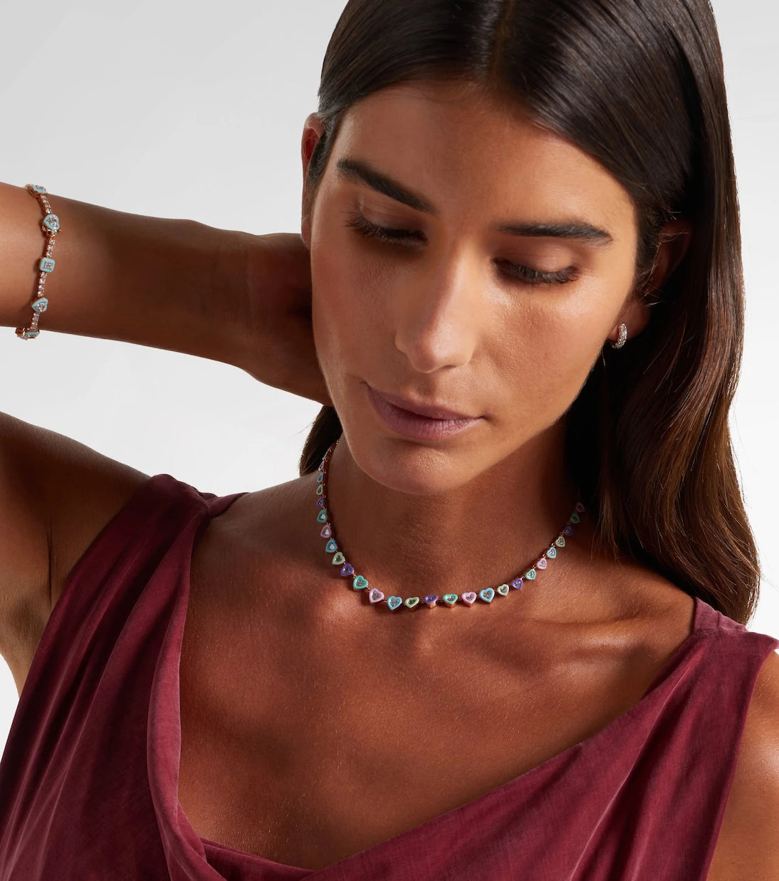 Kamyen - Candy Crush 18kt rose gold choker with diamonds