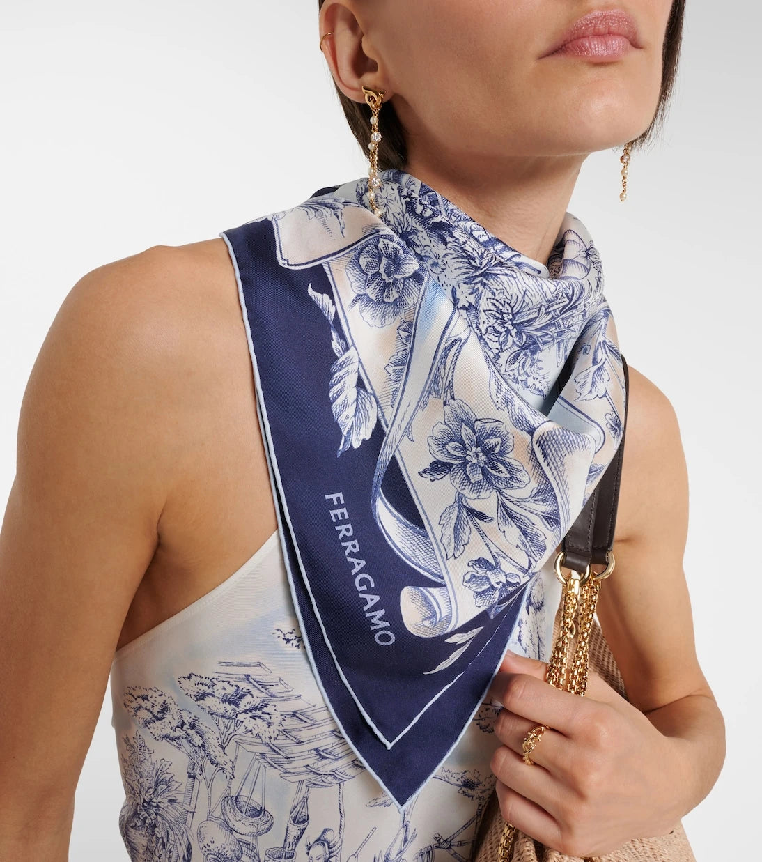Ferragamo - Printed silk scarf