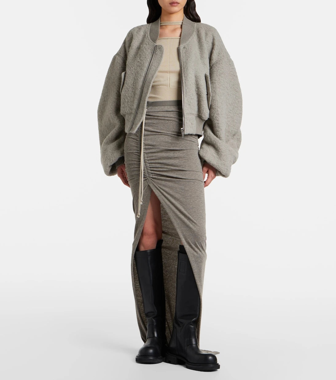 Rick Owens - Secchia alpaca and wool-blend bomber jacket