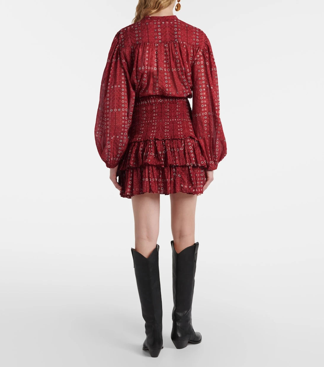 Marant Etoile - Naomi ruffled printed cotton miniskirt