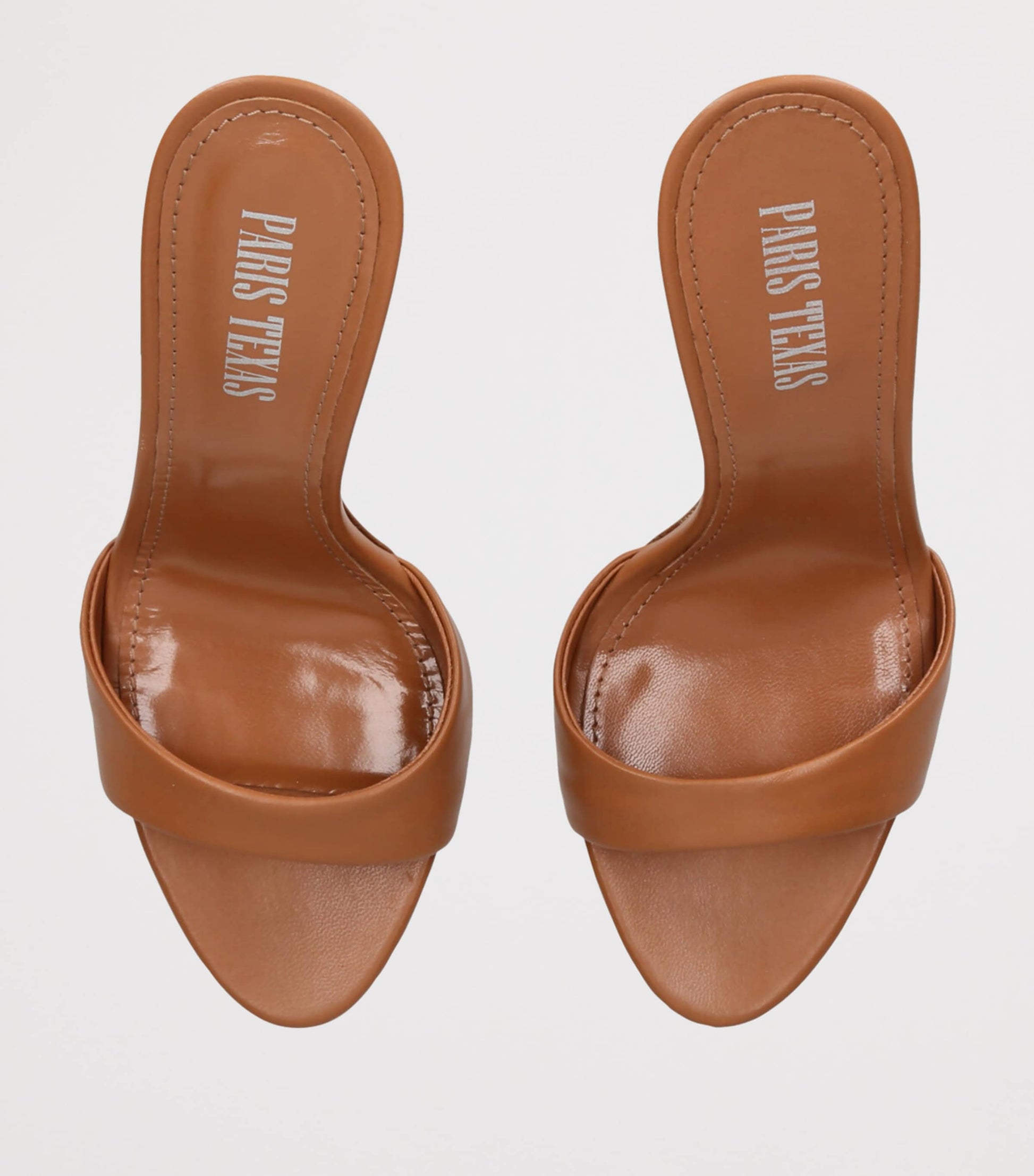 Paris Texas Beige Leather Lidia Mules 105