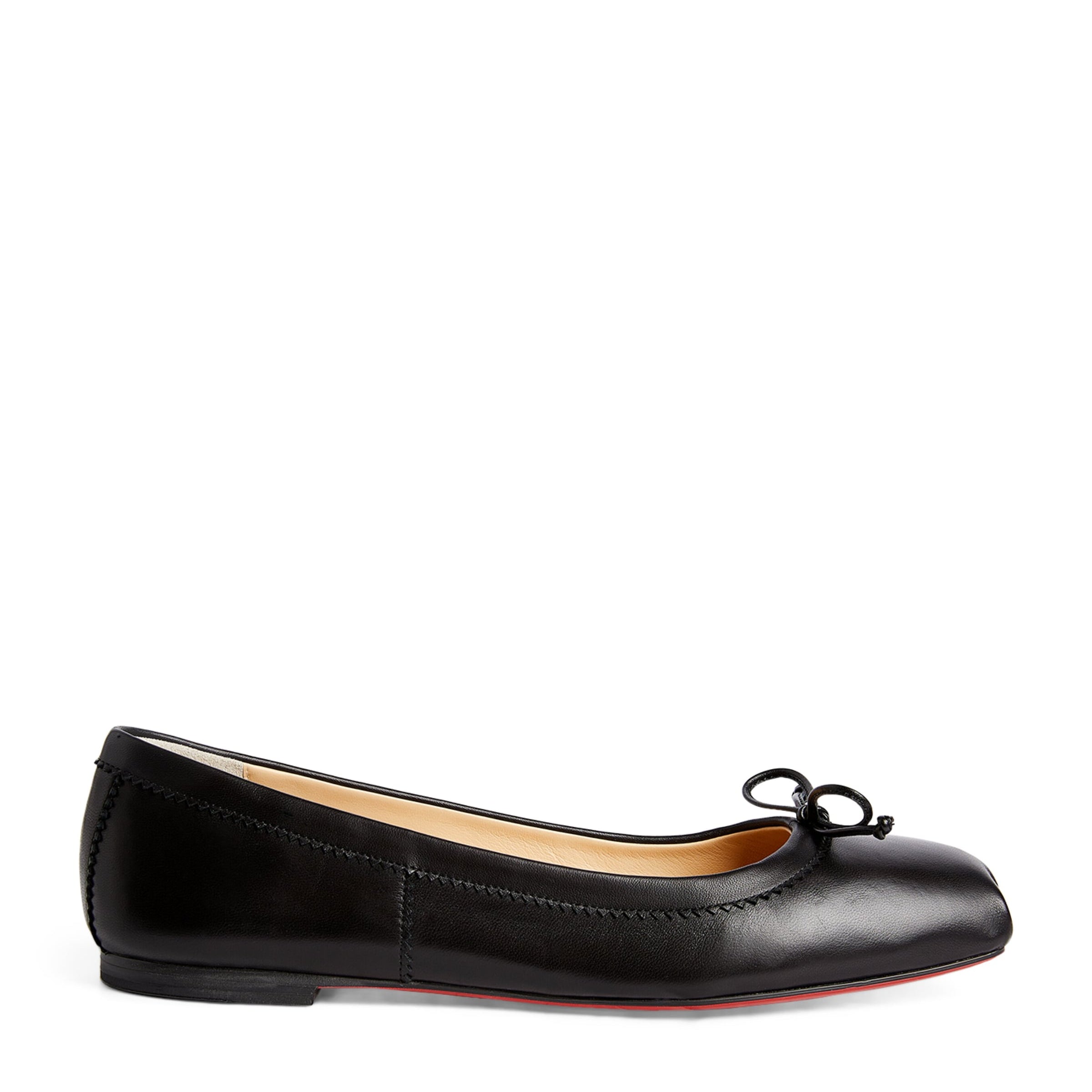 Christian Louboutin Black Mamadrague Leather Ballet Flats