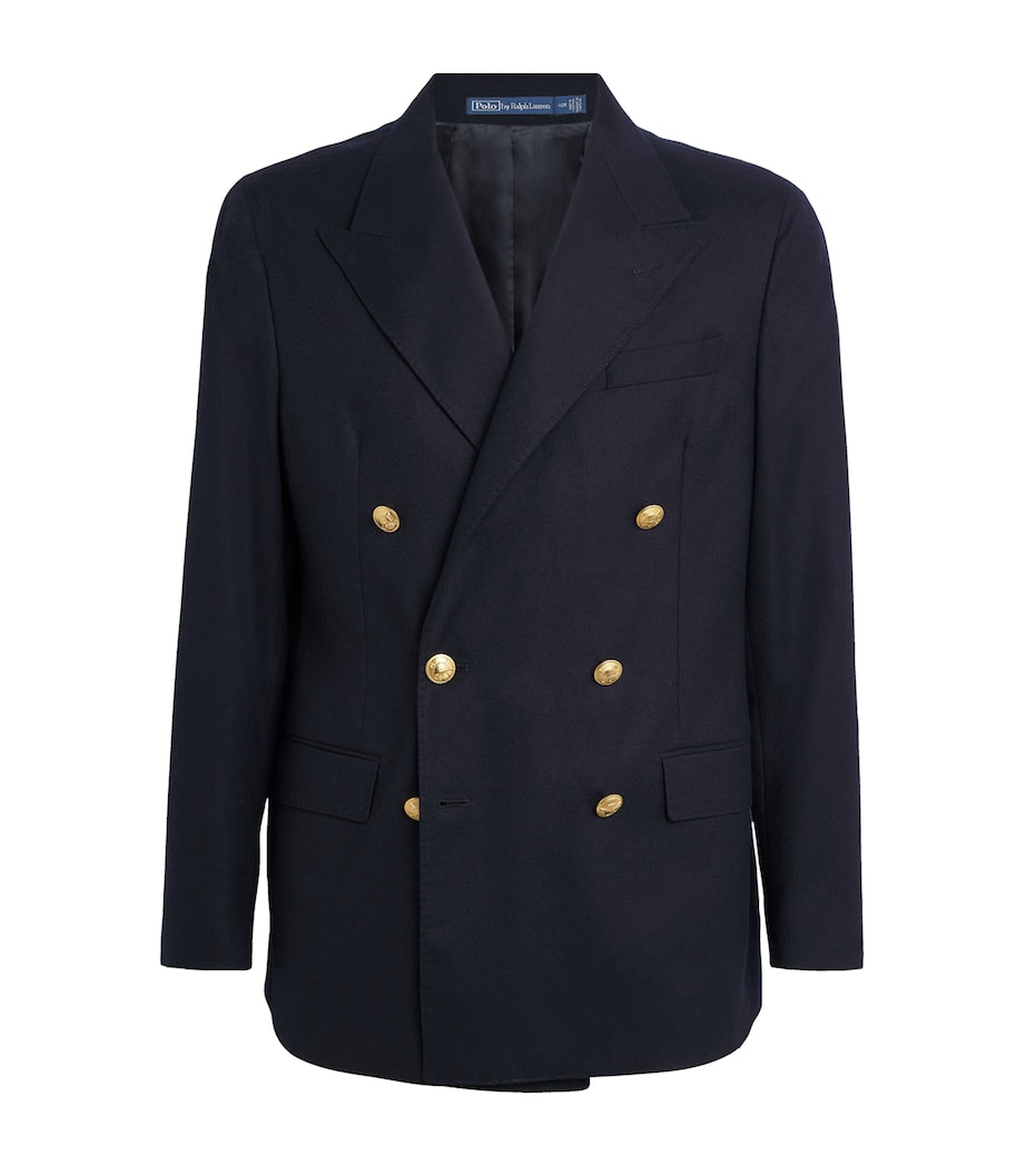 Wool Double-Breasted Blazer Navy