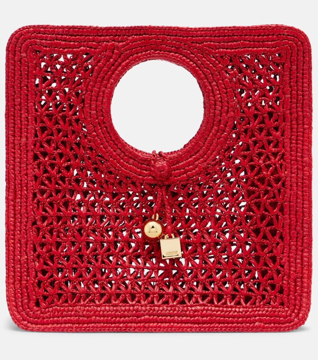 Jacquemus - Spiaggia Small raffia top-handle bag