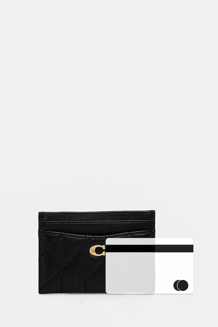 Кожен калъф за карти Coach Essential Card Case