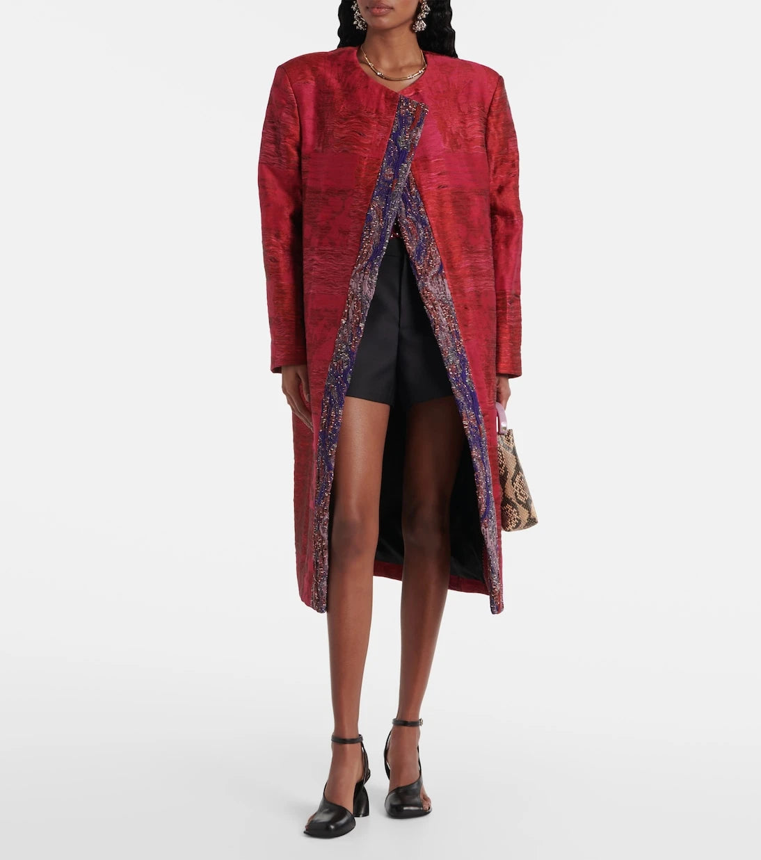 Dries Van Noten - معطف جاكار من مزيج القطن