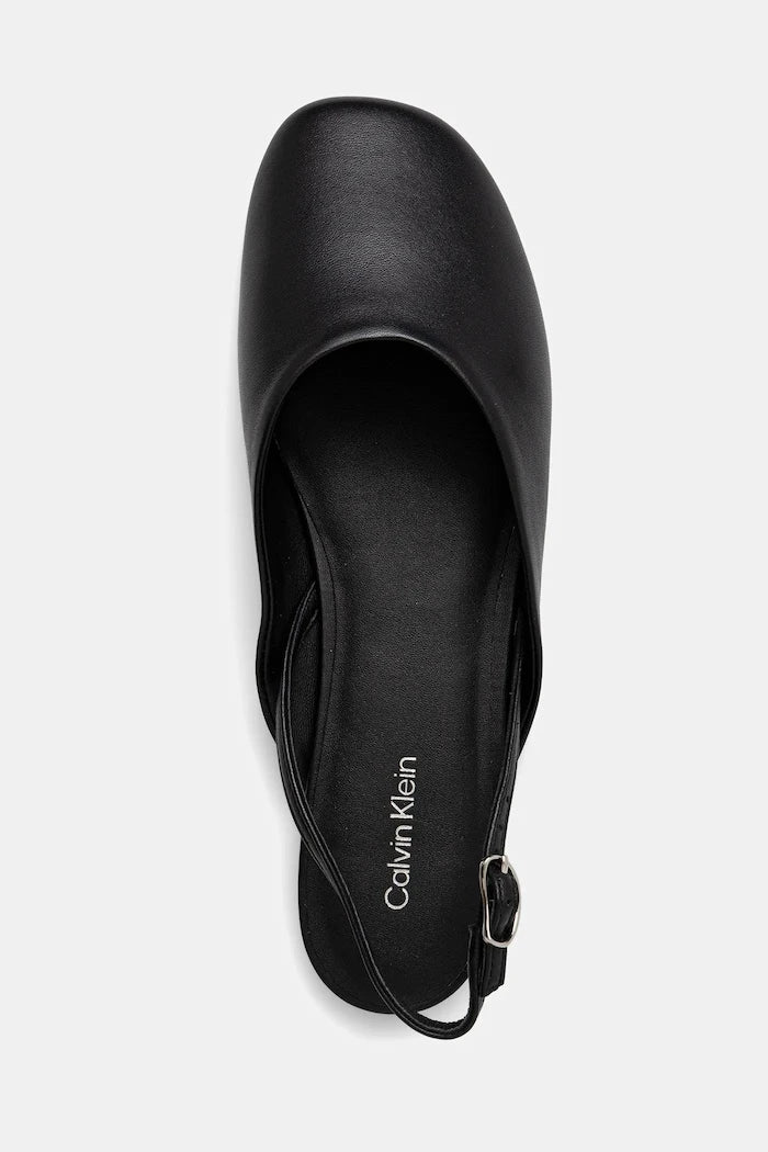 Calvin Klein OBLIQUE BALLERINA SLINGBACK LTH Deri Balerin Ayakkabı