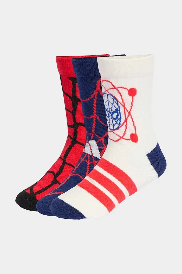 Çocuk pamuklu adidas Performance Marvel çoraplar (3 çift)