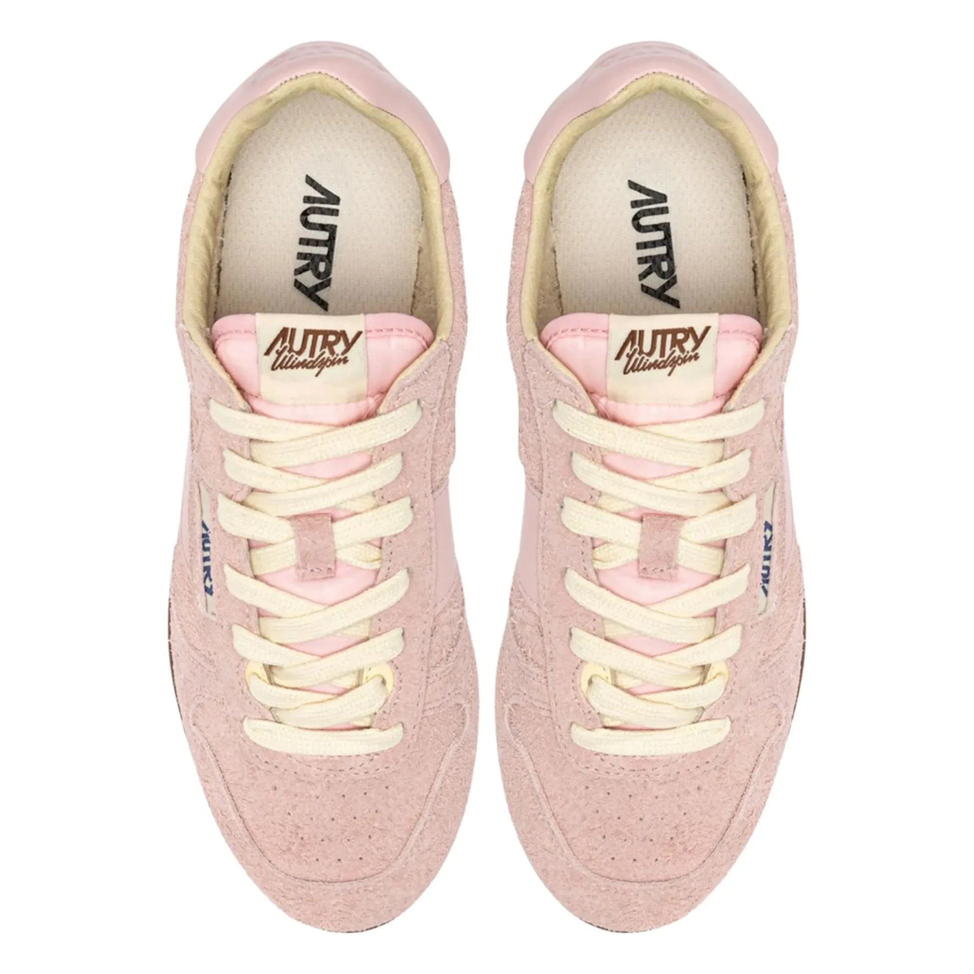 Autry - Windspin Low Suede and Leather Basket | Powder pink