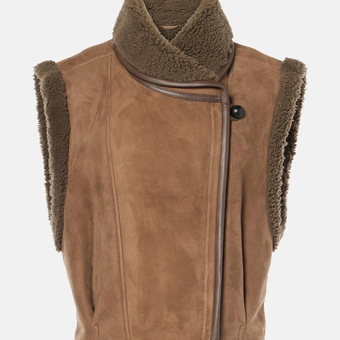 Isabel Marant - Alime shearling-trimmed suede vest