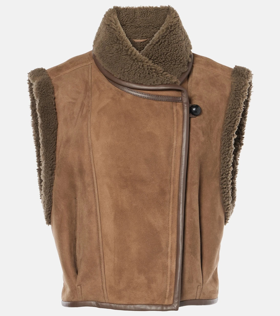 Isabel Marant - Alime shearling-trimmed suede vest