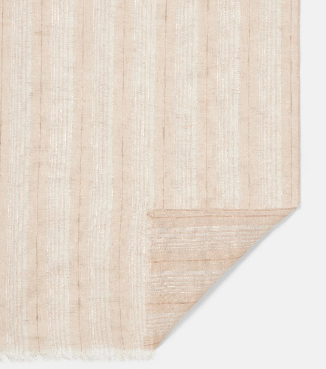 Brunello Cucinelli - Striped linen-blend scarf