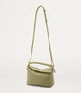 LOEWE Green Small Leather Puzzle Edge Top-Handle Bag