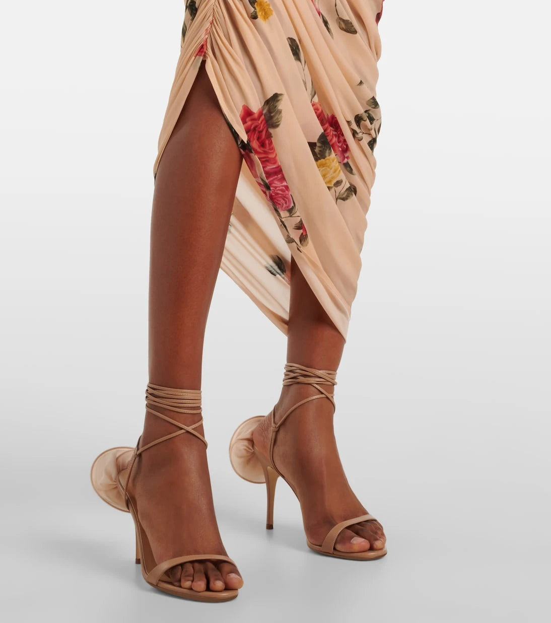 Magda Butrym - Floral-appliqué leather sandals