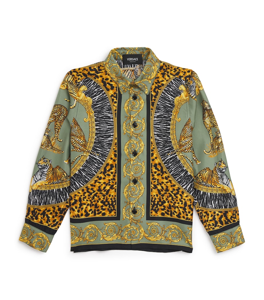 Versace Kids Silk Twill Wild Cats Shirt (6-14 Years)
