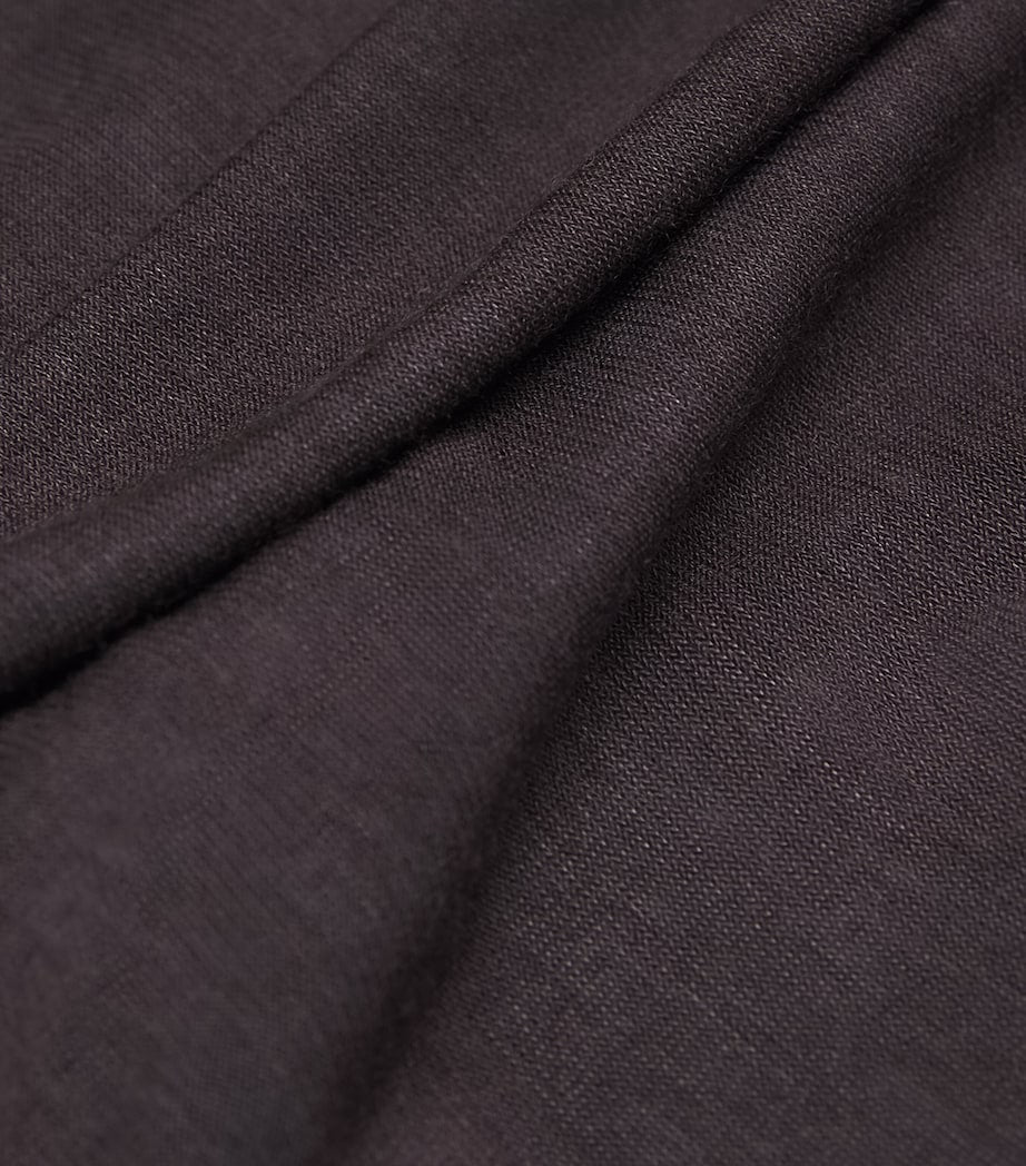 Burgundy Sheer Modal Boat-Neck T-Shirt