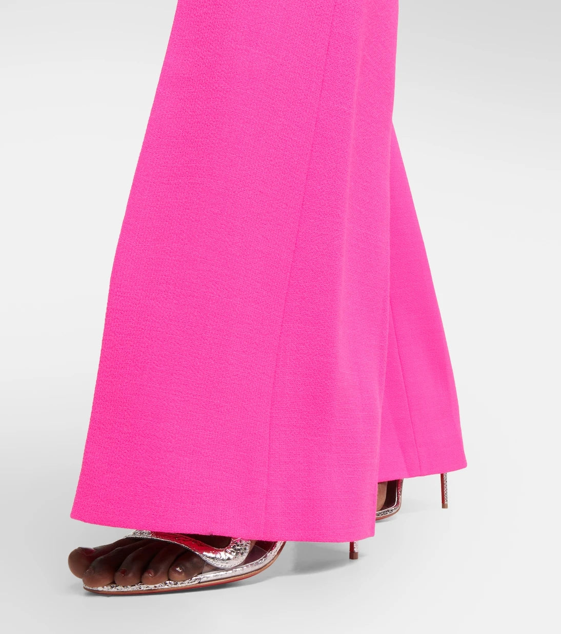 David Koma - High-rise flared wool-blend pants