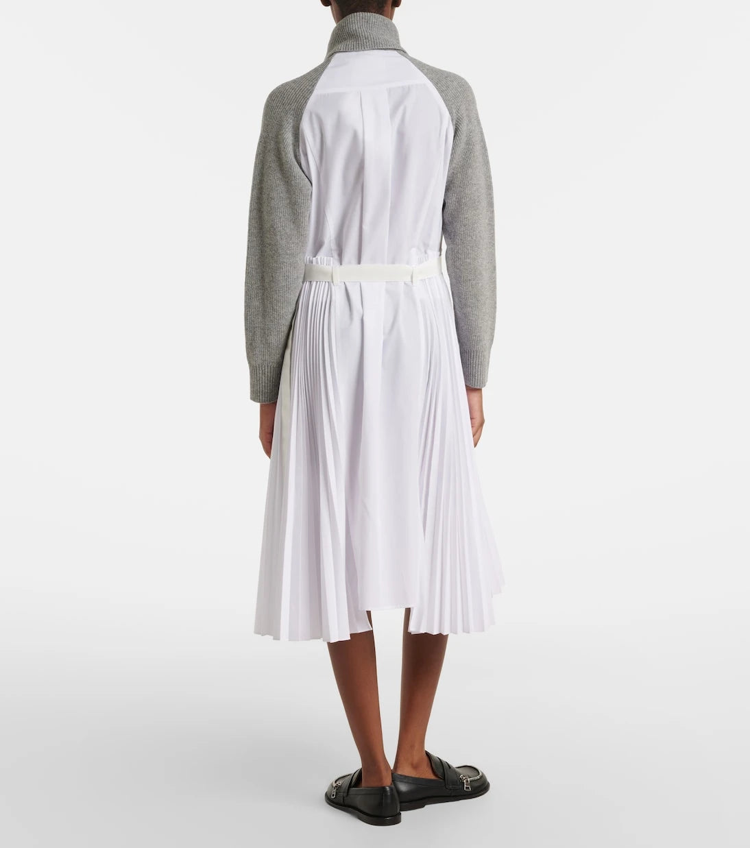 Sacai - Layered turtleneck midi dress