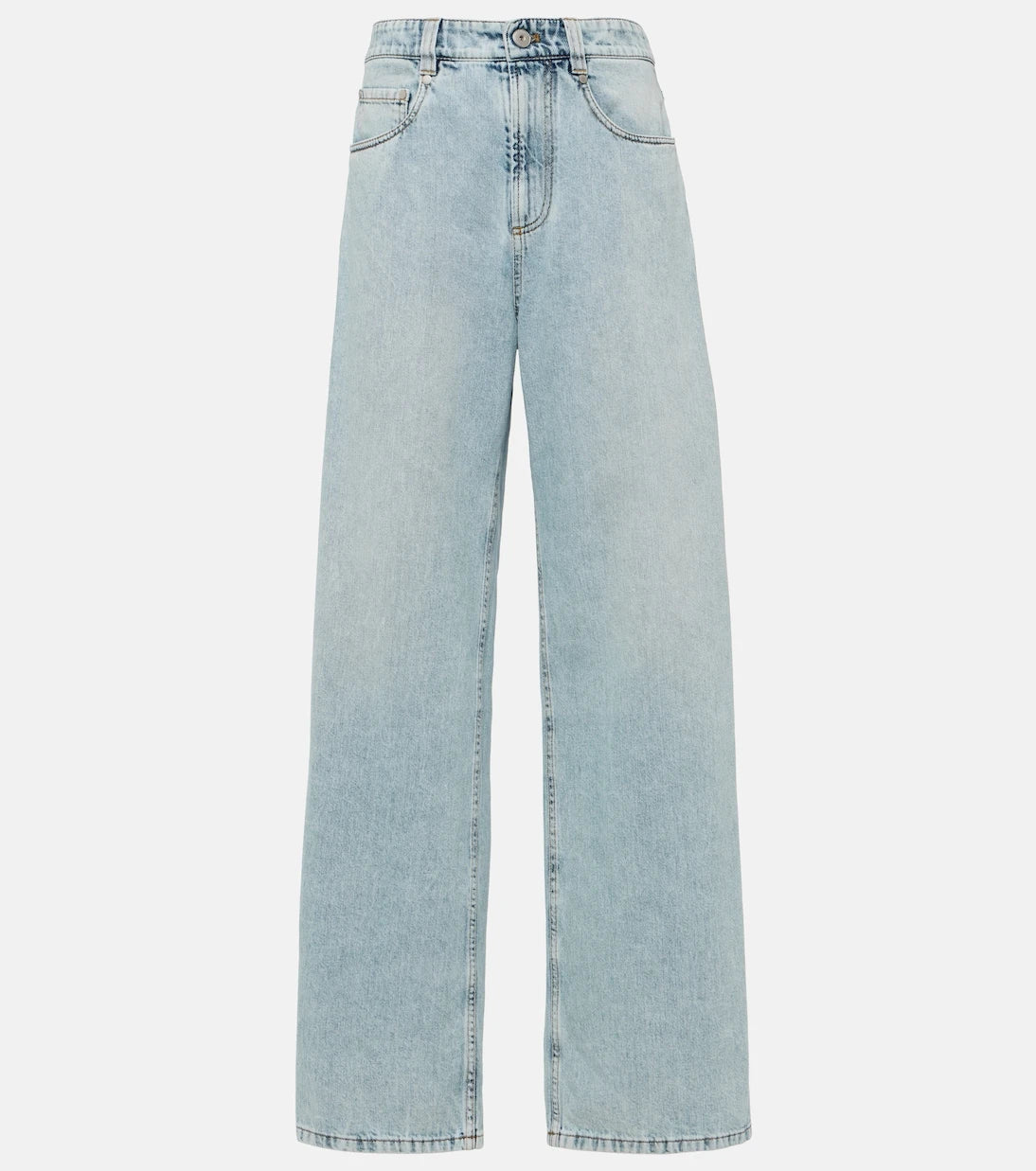 Brunello Cucinelli - High-rise wide-leg jeans