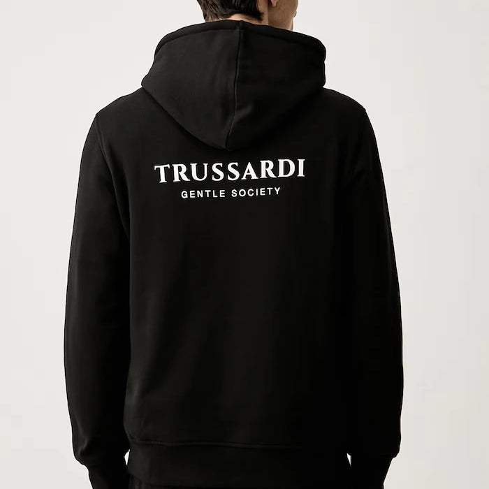 Trussardi kapüşonlu erkek pamuklu sweatshirt