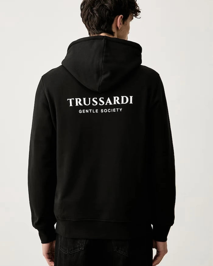 Trussardi kapüşonlu erkek pamuklu sweatshirt