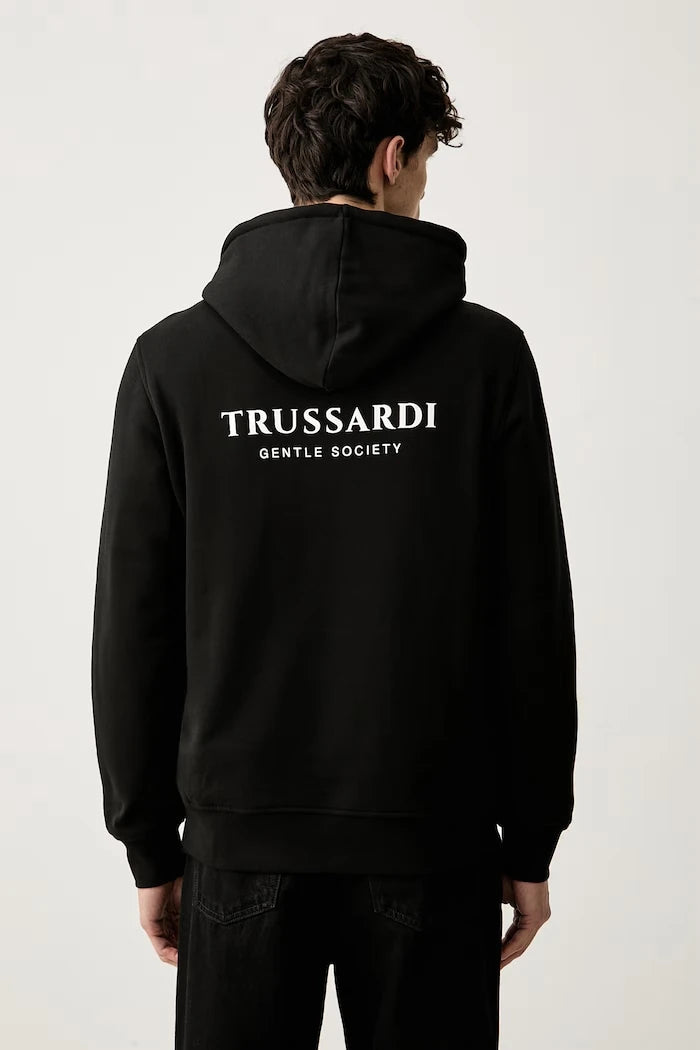 Trussardi kapüşonlu erkek pamuklu sweatshirt
