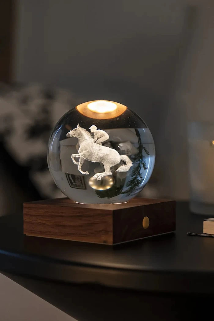 Безжична led настолна лампа Gingko Design Amber Crystal Light 9,5 x 8 cm