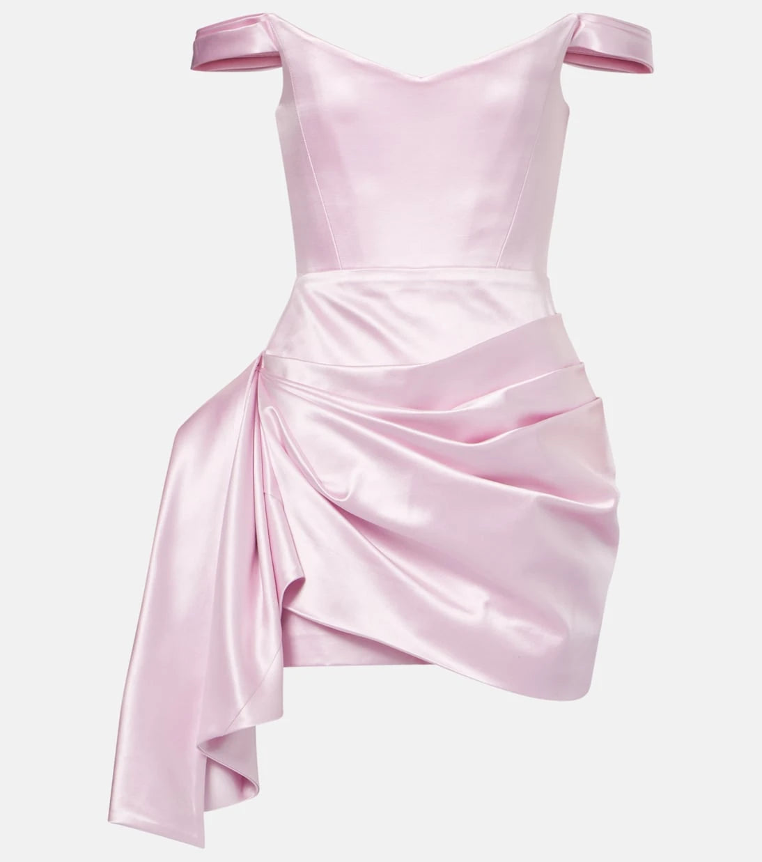 Alex Perry - Draped duchess satin minidress