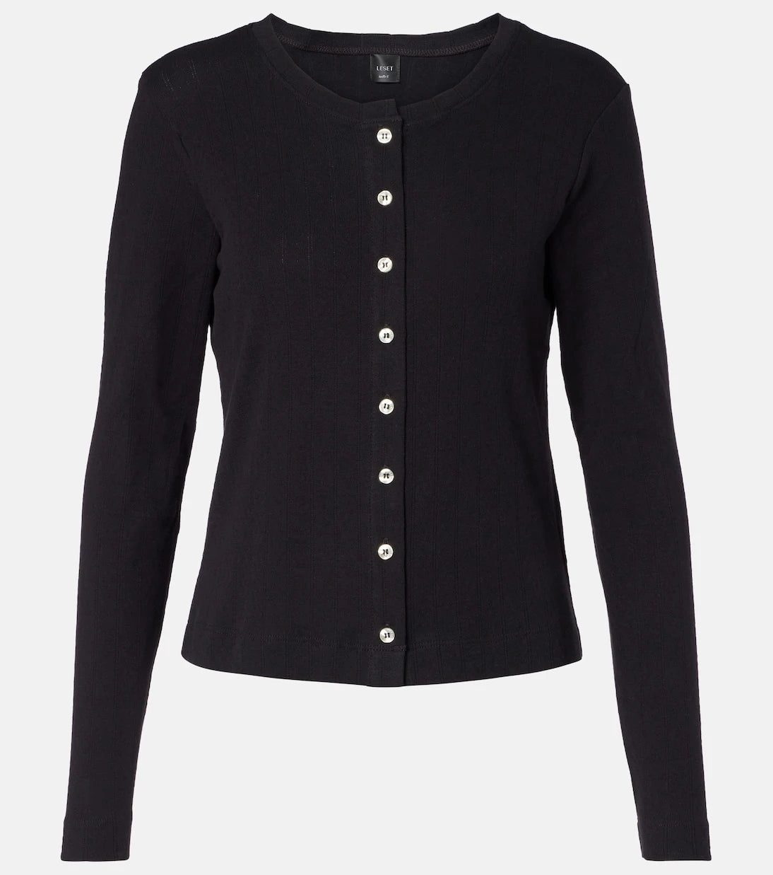 Leset - Pointelle cotton cardigan