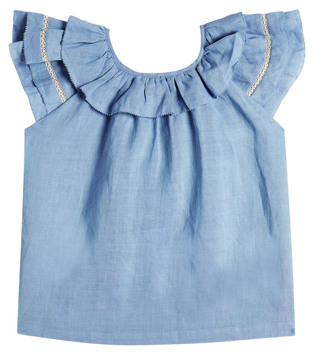 C'era Una Volta - Carlotta ruffled ramie top