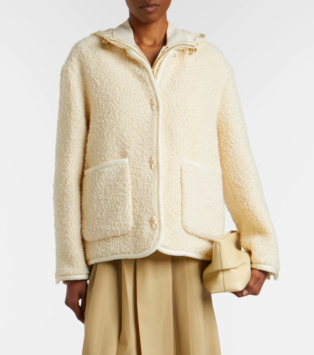 Moncler - Hylesine wool and cotton-blend down jacket