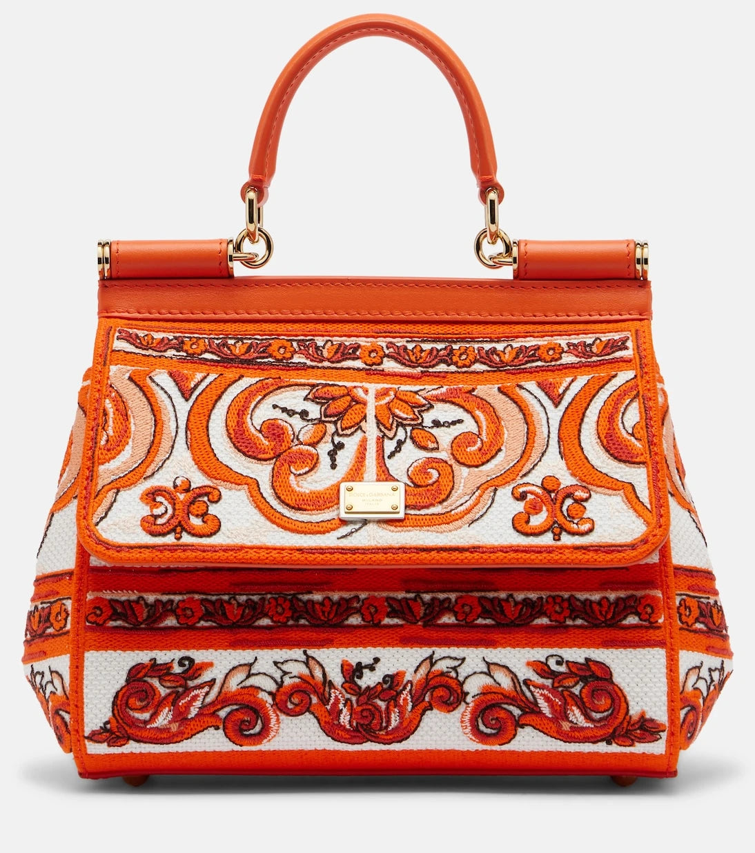 Dolce&Gabbana - Sicily Medium embroidered top-handle bag