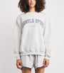 Adanola Grey Organic Cotton Varsity Chainstitch Sweatshirt
