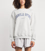 Adanola Grey Organic Cotton Varsity Chainstitch Sweatshirt