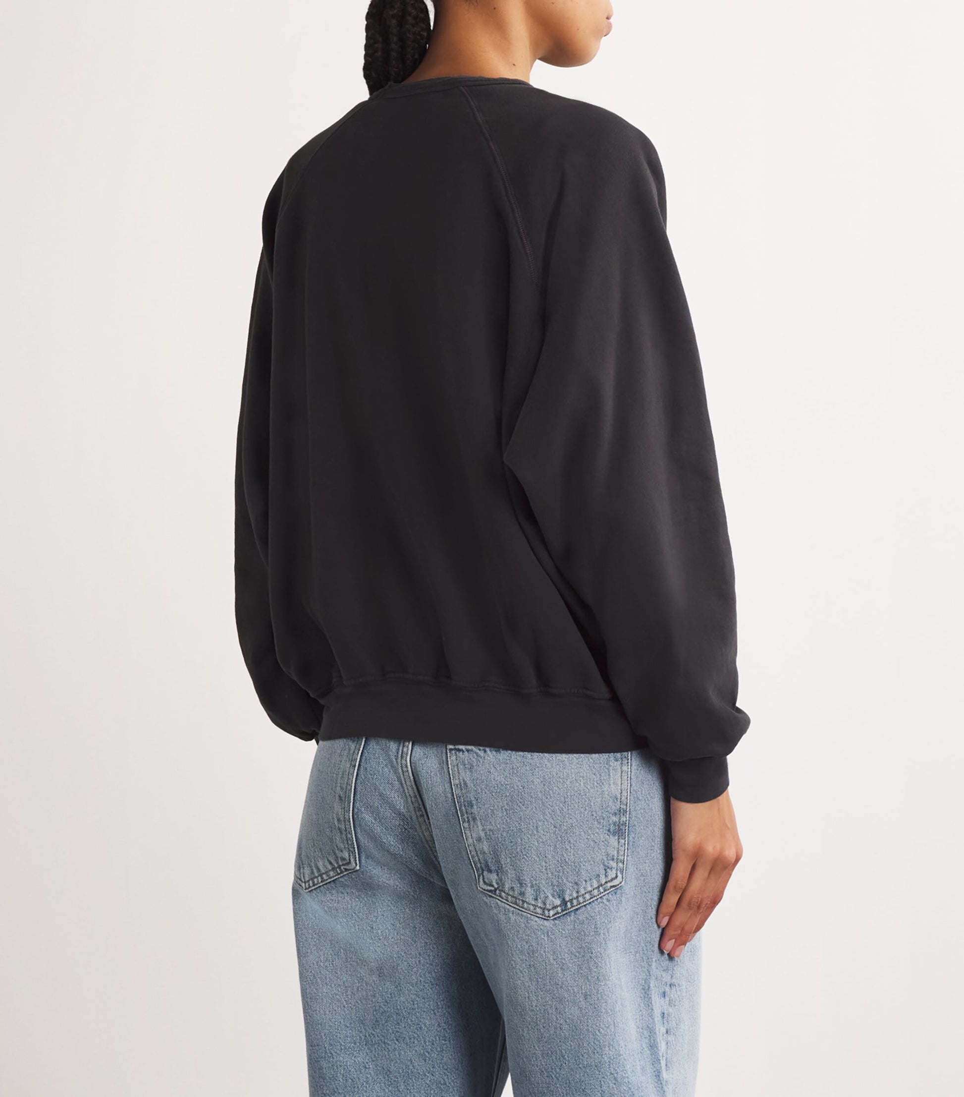 MOTHER Black Cotton The Biggie Concert Sweatshirt