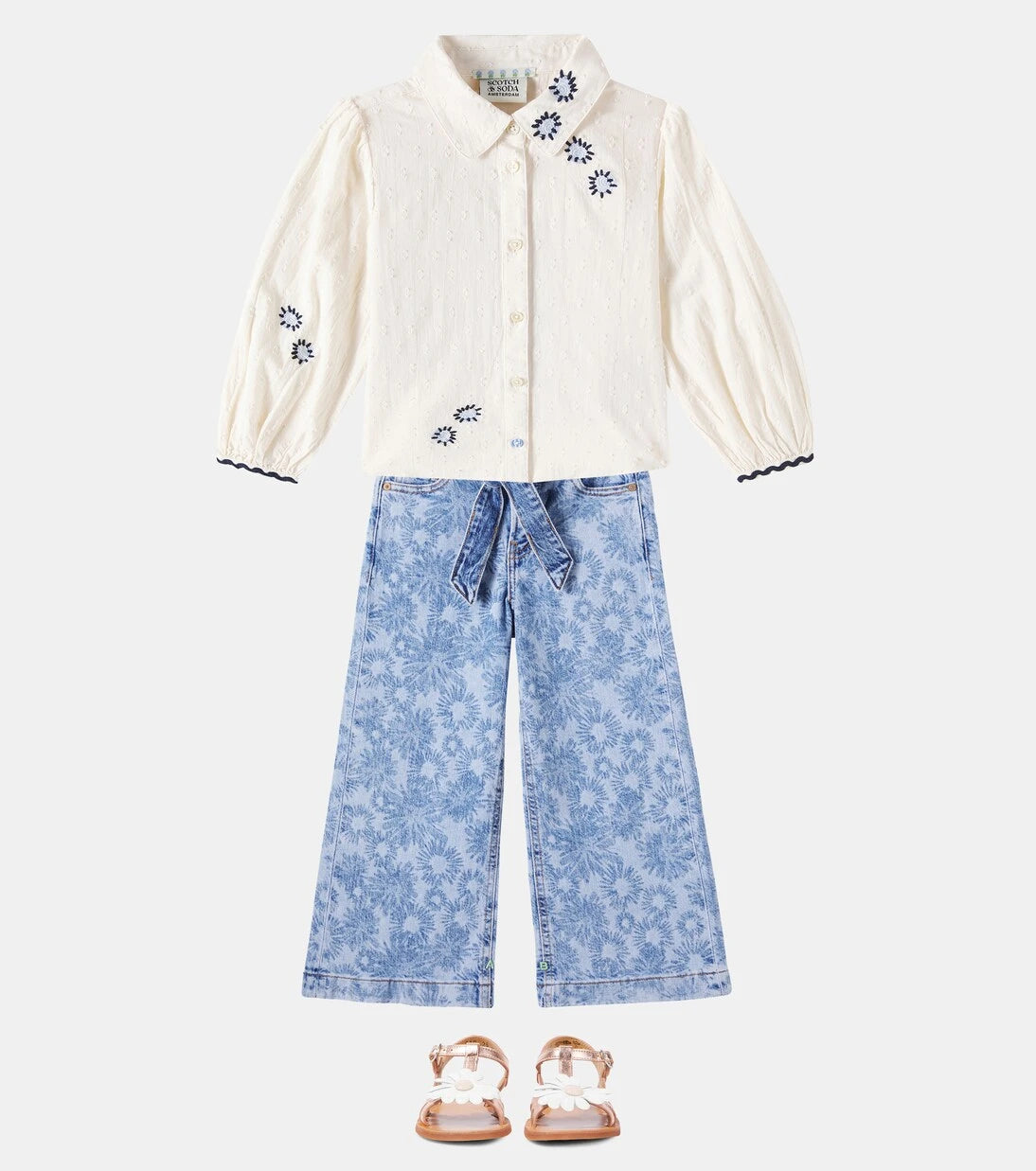 Scotch & Soda Kids - Embroidered cotton shirt