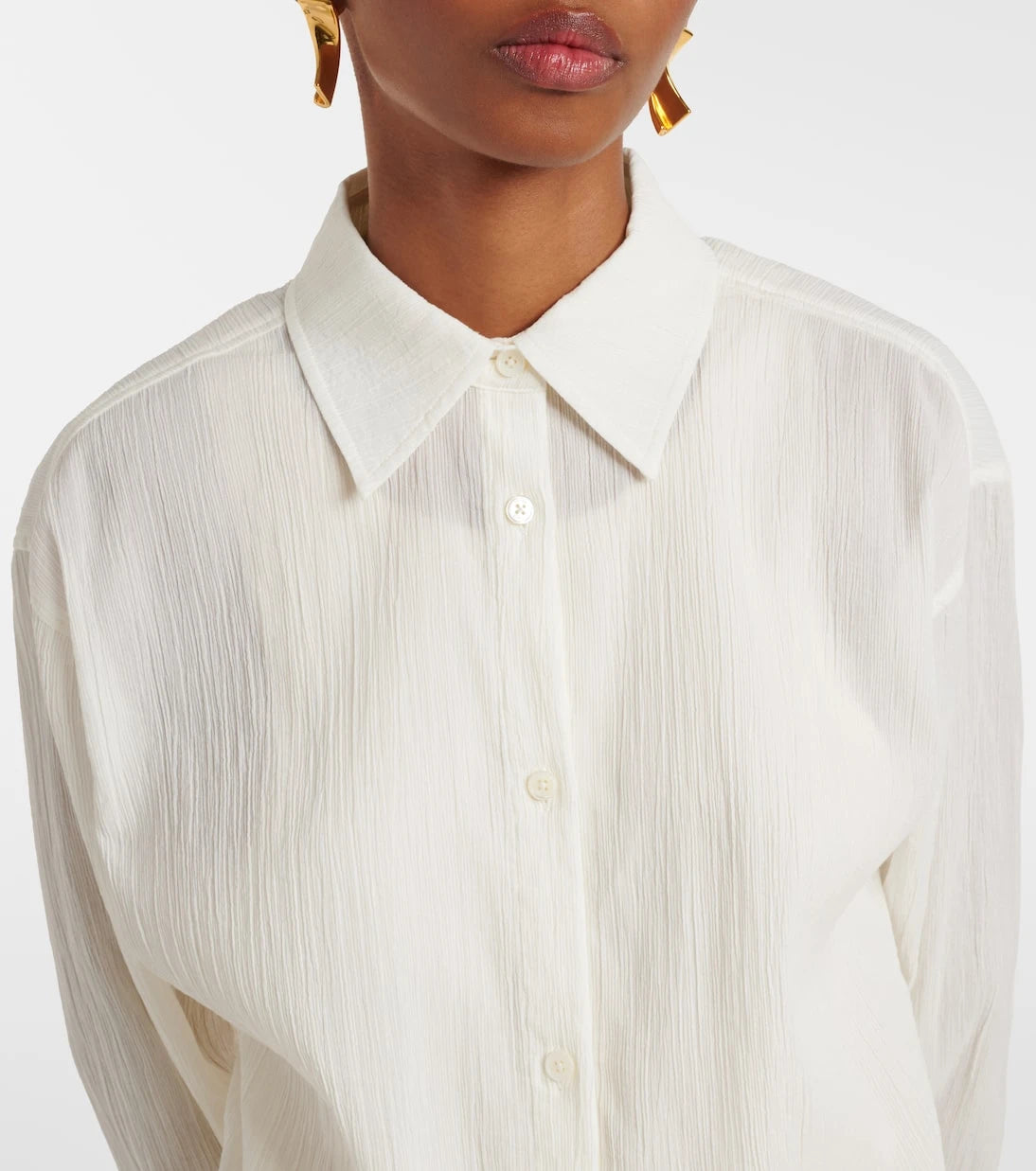 Toteme - Cropped cotton shirt