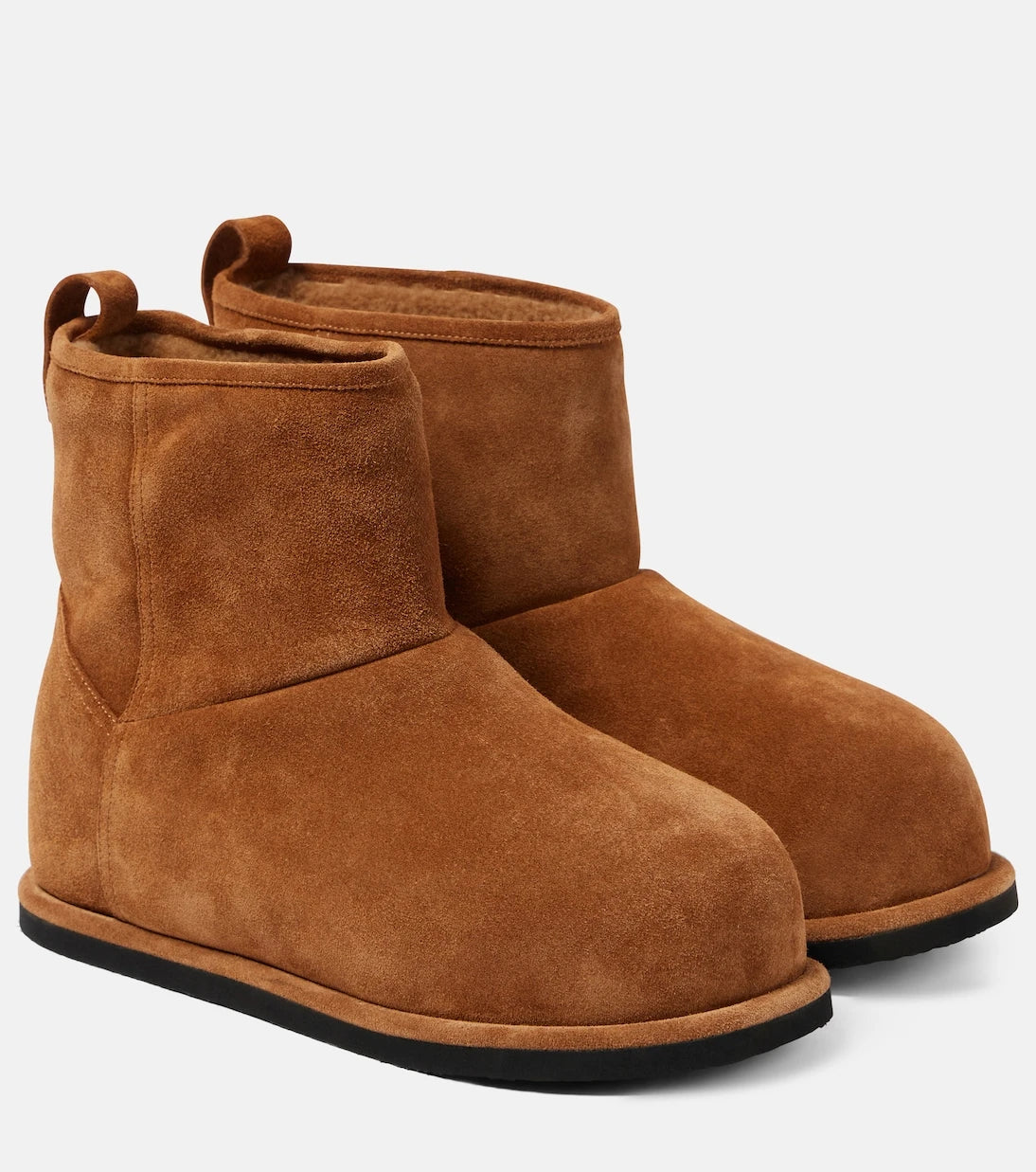Amina Muaddi - Heidi shearling-lined suede ankle boots