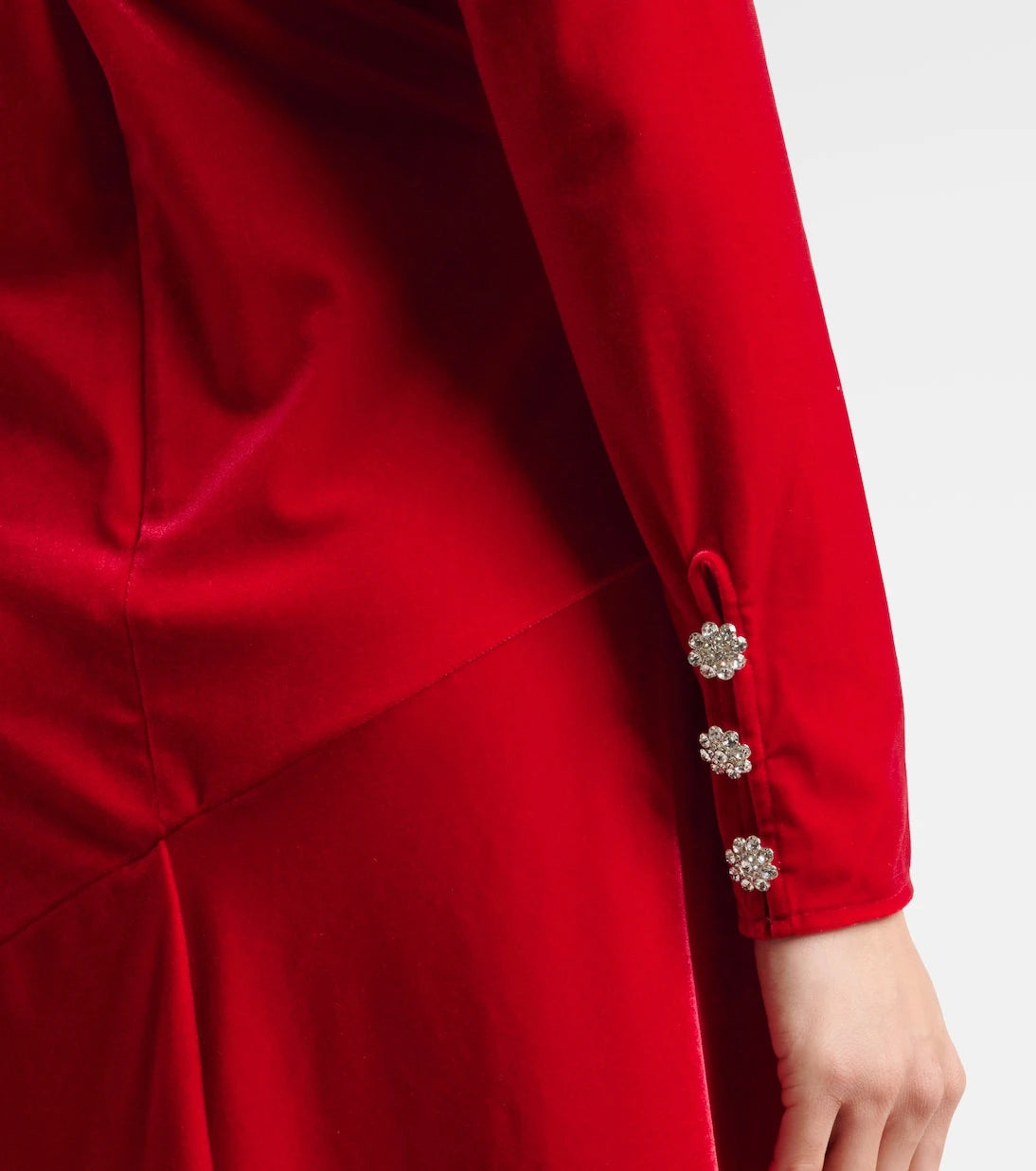 Ganni - Velvet jersey midi dress