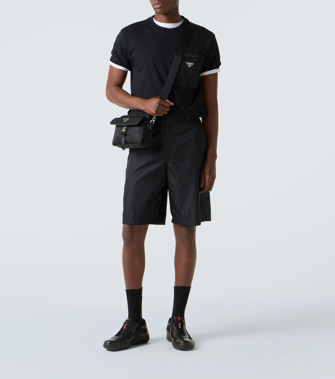 Prada - America's Cup leather-trimmed sneakers