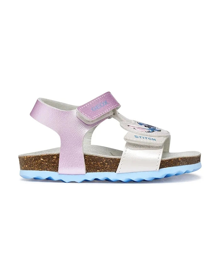 Geox çocuklar için açık burunlu sandalet ayakkabı SANDAL CHALKI x Lilo & Stitch