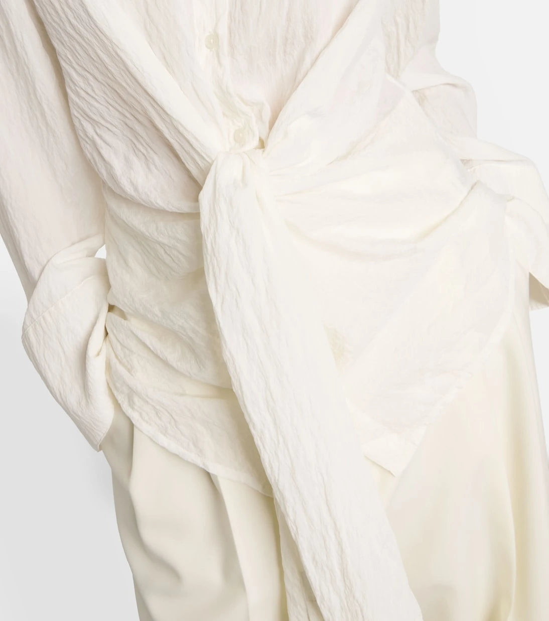 Róhe - Knot-detail silk-blend shirt