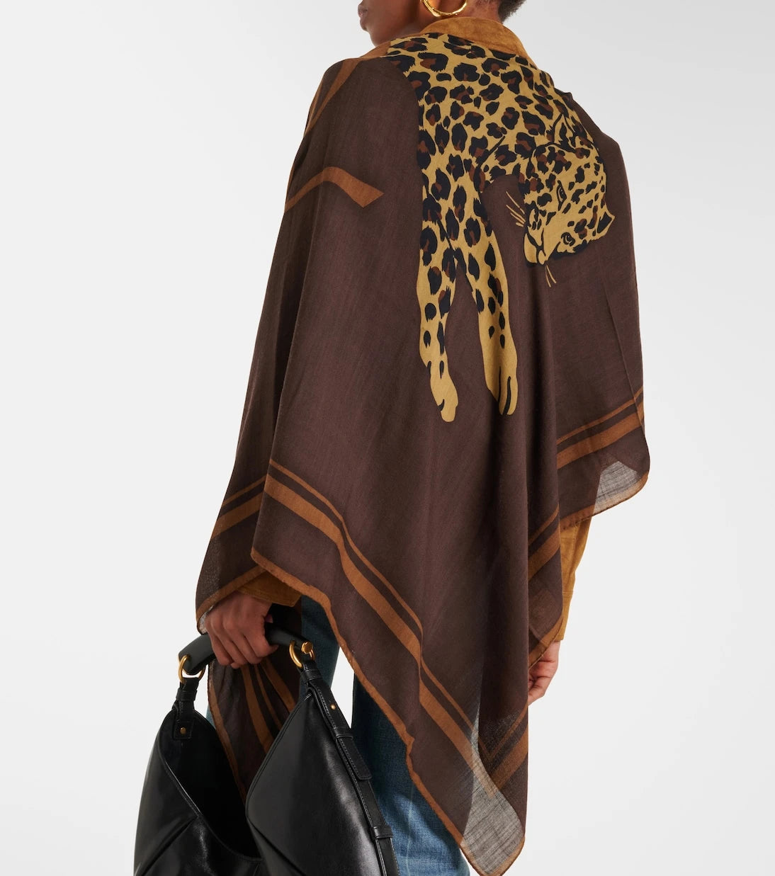 Saint Laurent - Cassandre printed wool twill scarf