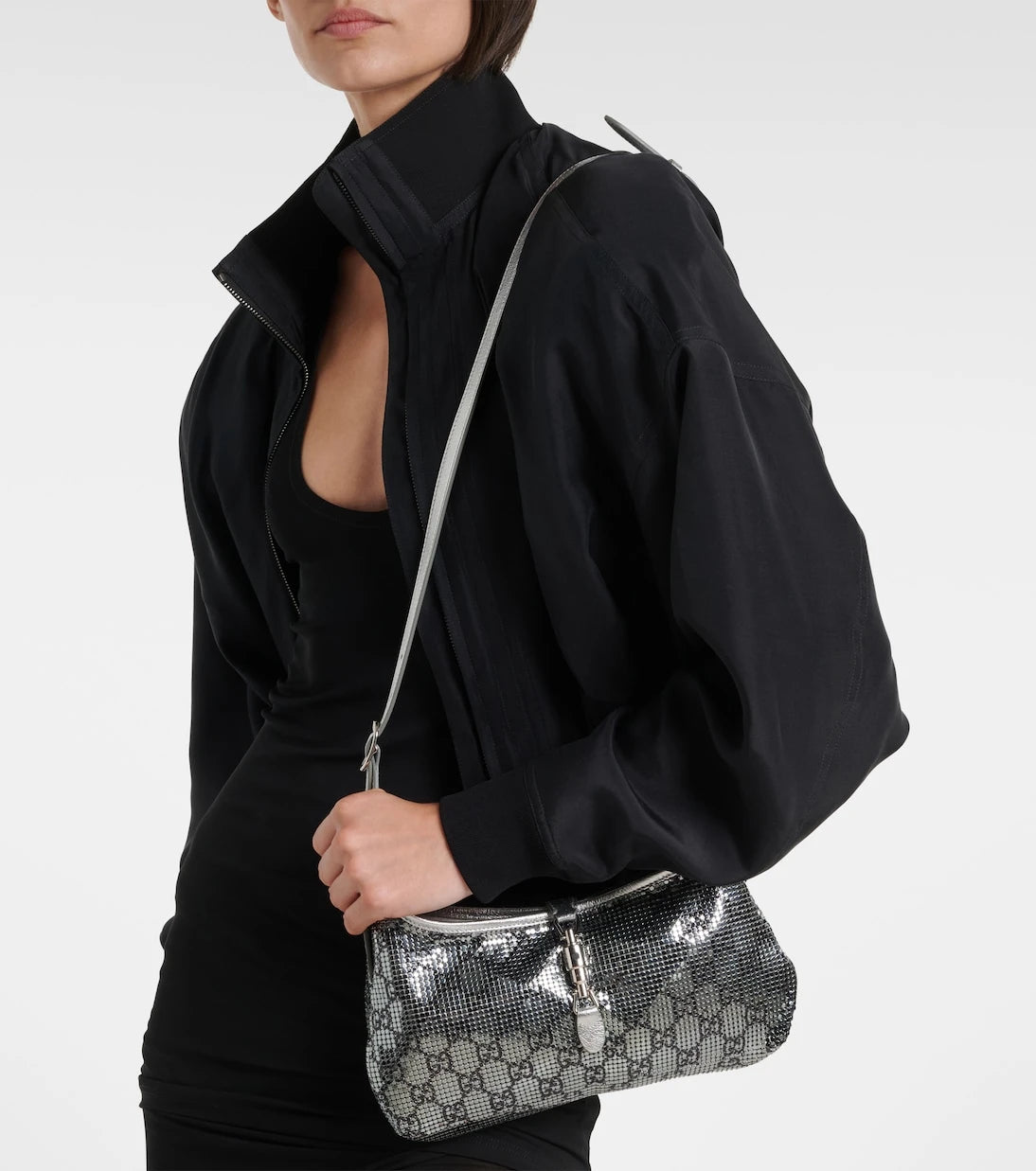 Gucci - Jackie Slim GG mesh shoulder bag