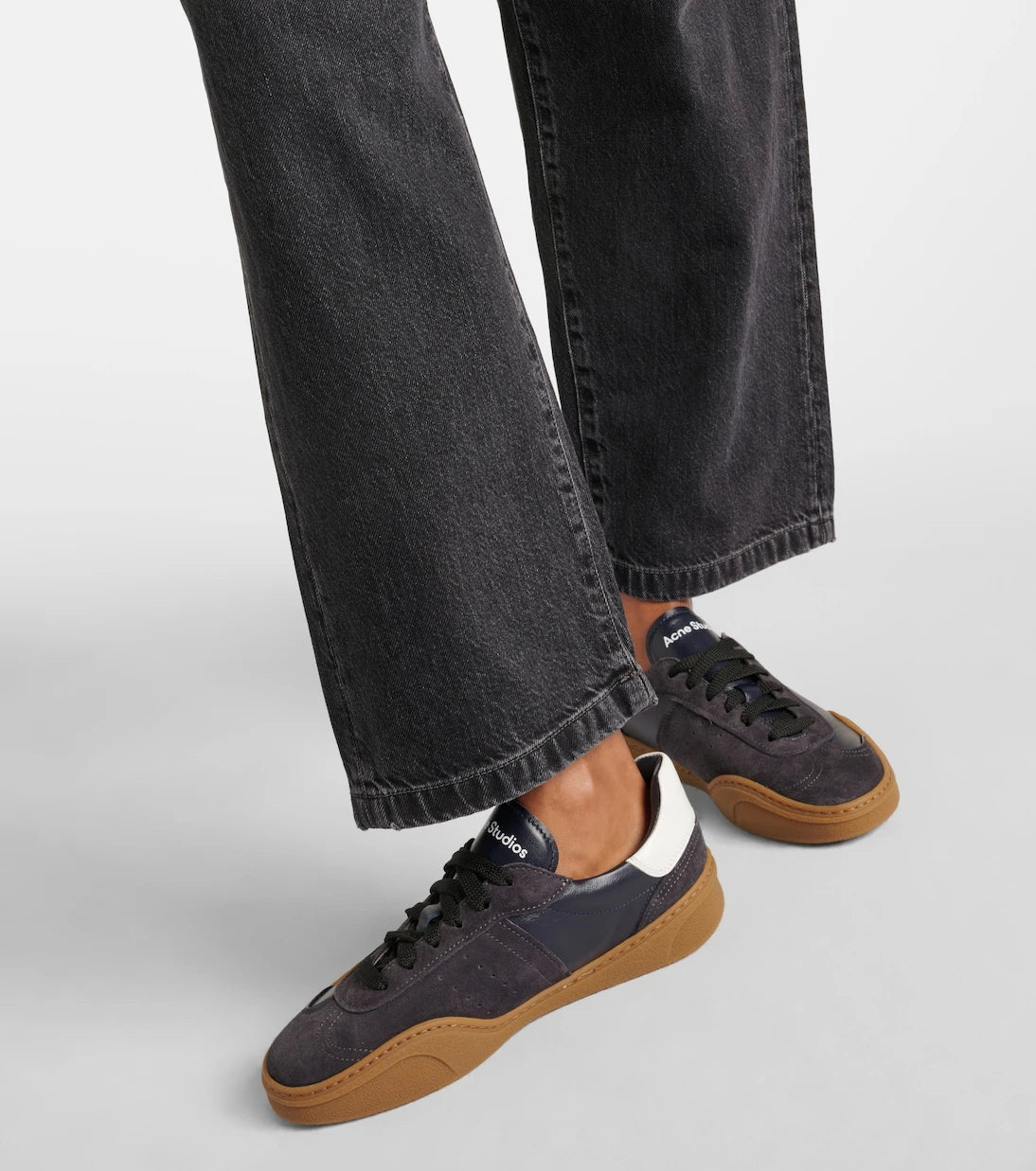 Acne Studios - Logo suede-trimmed sneakers