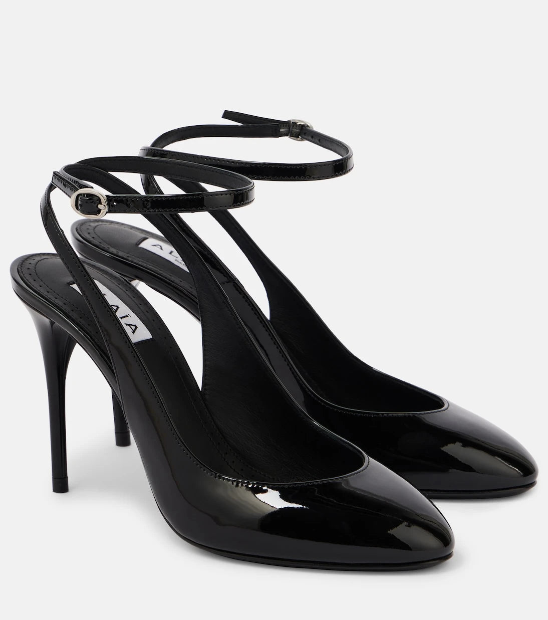 Alaïa - حذاء Décolleté 90 بكعب عالٍ من الجلد اللامع