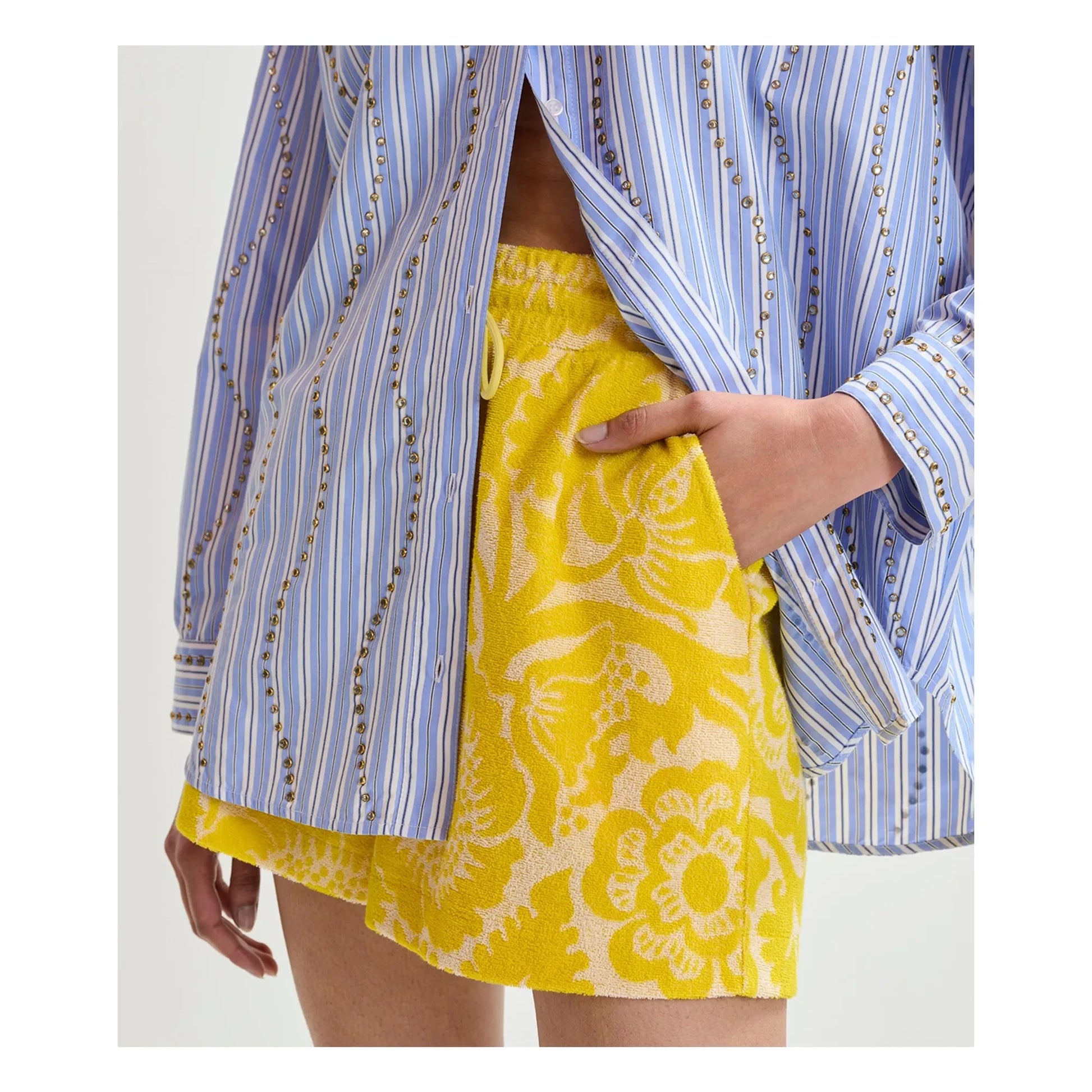 Essentiel Antwerp - Jorton Towelling Shorts | Lemon yellow