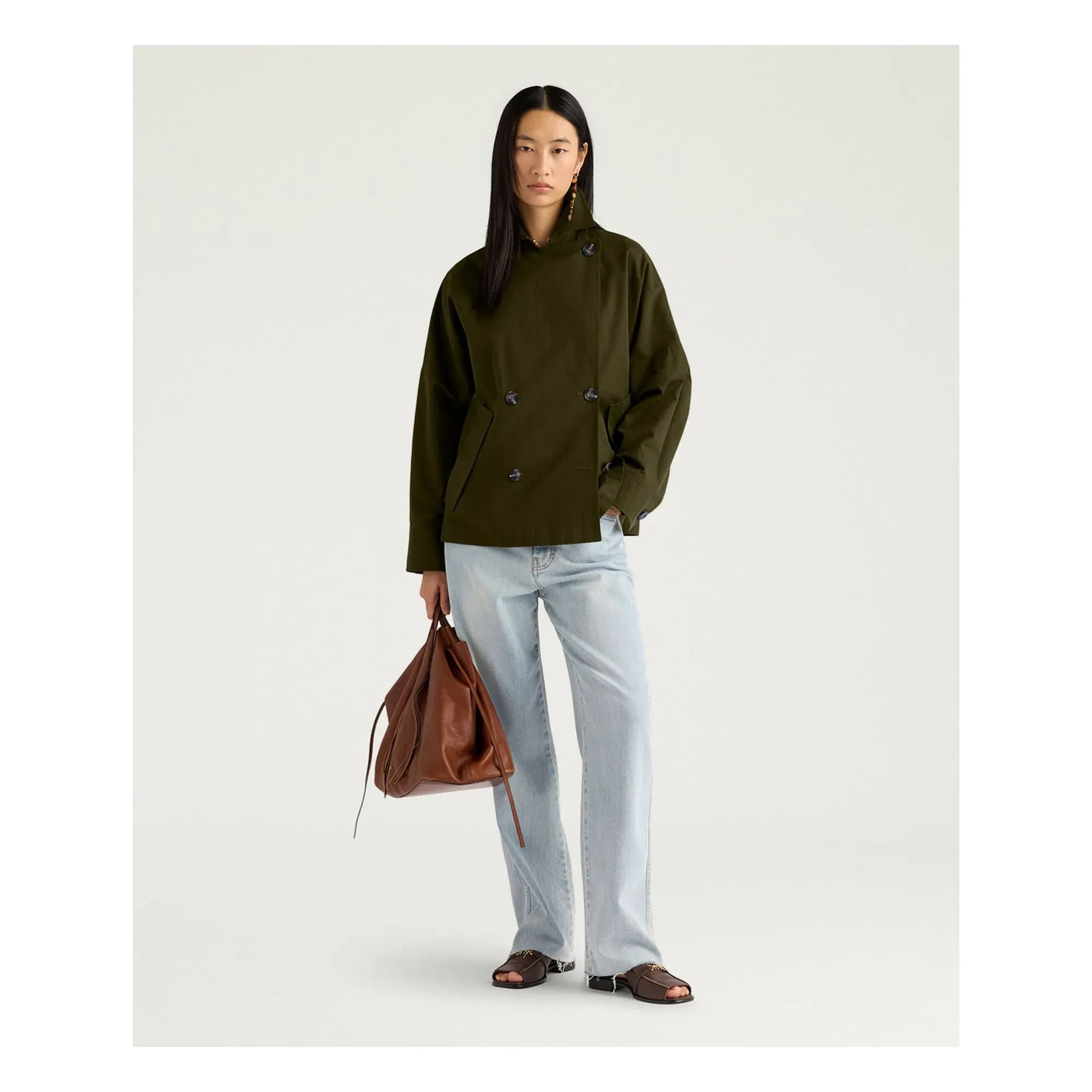 Momoni - Jemez coat | Khaki